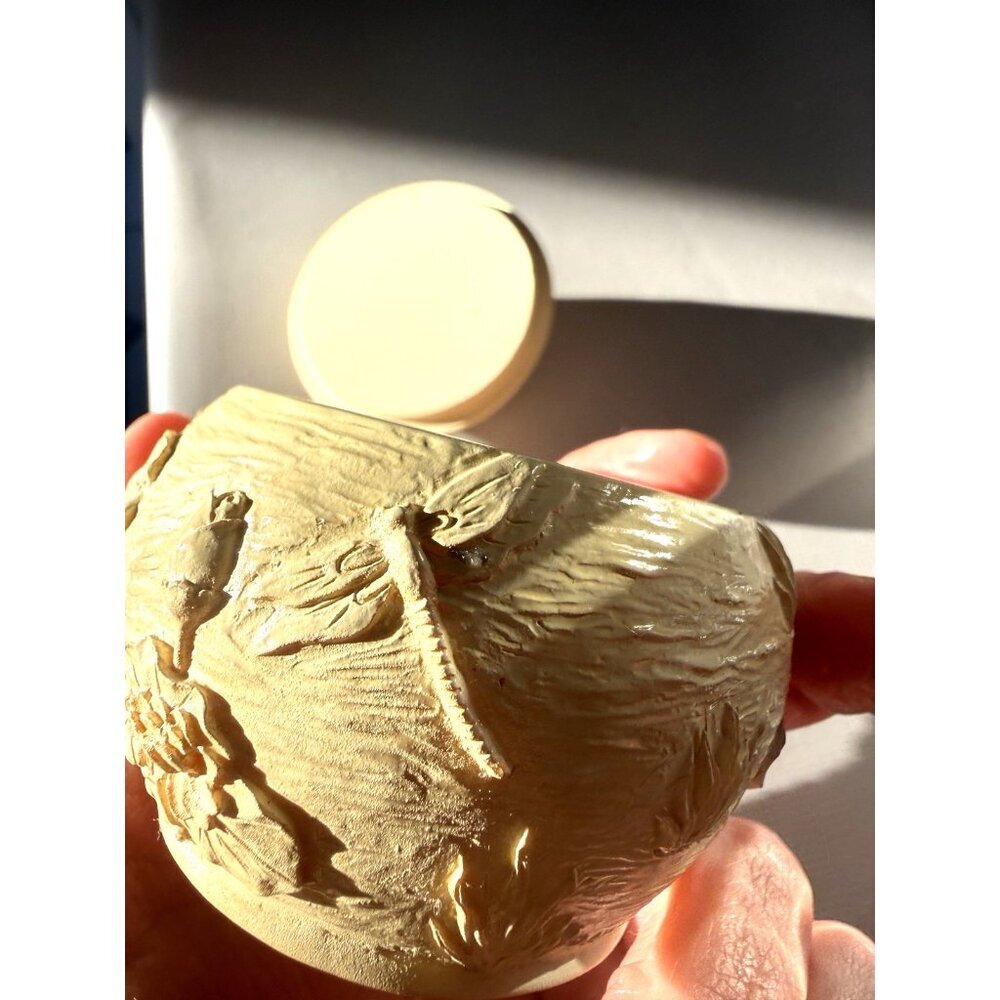 Angel Star Ivory Angels Trinket Box Round Lid Vintage Angels Jewelry - Picture 6 of 8